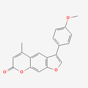 molecular formula C19H14O4 B11612246 3-(4-methoxyphenyl)-5-methyl-7H-furo[3,2-g]chromen-7-one 