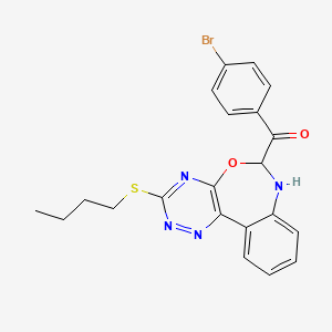 (4-Bromophenyl)[3-(butylsulfanyl)-6,7-dihydro[1,2,4]triazino[5,6-D][3,1]benzoxazepin-6-YL]methanone