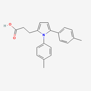 molecular formula C21H21NO2 B11612333 3-[1,5-bis(4-methylphenyl)-1H-pyrrol-2-yl]propanoic acid 