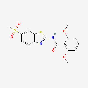 2,6-dimethoxy-N-[6-(methylsulfonyl)-1,3-benzothiazol-2-yl]benzamide