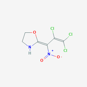 molecular formula C6H5Cl3N2O3 B11612394 (2E)-2-(2,3,3-trichloro-1-nitroprop-2-en-1-ylidene)-1,3-oxazolidine 