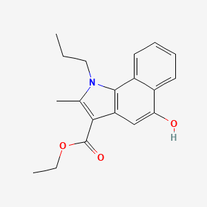 molecular formula C19H21NO3 B11612411 ethyl 5-hydroxy-2-methyl-1-propyl-1H-benzo[g]indole-3-carboxylate 