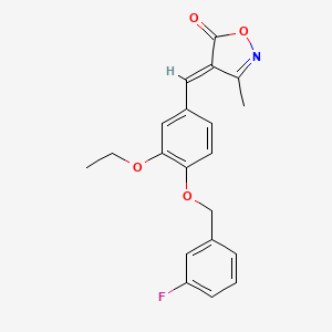 (4E)-4-{3-ethoxy-4-[(3-fluorobenzyl)oxy]benzylidene}-3-methyl-1,2-oxazol-5(4H)-one