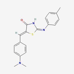 (2E,5Z)-5-[4-(dimethylamino)benzylidene]-2-[(4-methylphenyl)imino]-1,3-thiazolidin-4-one