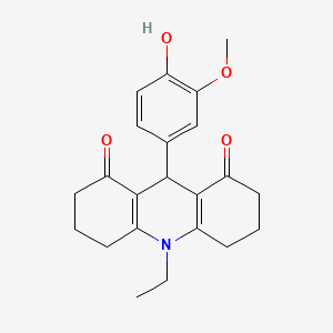 10-ethyl-9-(4-hydroxy-3-methoxyphenyl)-3,4,6,7,9,10-hexahydroacridine-1,8(2H,5H)-dione