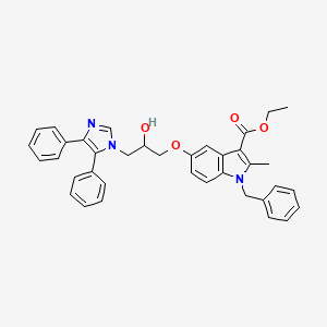 ethyl 1-benzyl-5-[3-(4,5-diphenyl-1H-imidazol-1-yl)-2-hydroxypropoxy]-2-methyl-1H-indole-3-carboxylate