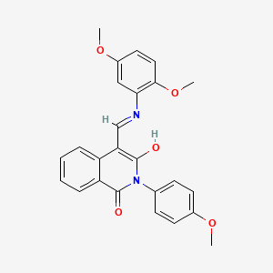 (4Z)-4-{[(2,5-dimethoxyphenyl)amino]methylidene}-2-(4-methoxyphenyl)isoquinoline-1,3(2H,4H)-dione