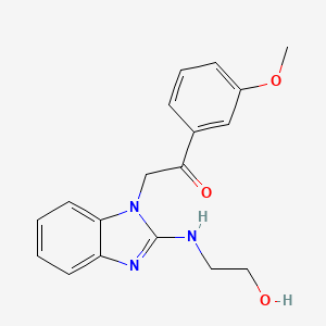 2-{2-[(2-hydroxyethyl)amino]-1H-benzimidazol-1-yl}-1-(3-methoxyphenyl)ethanone