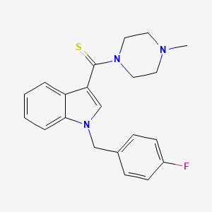 molecular formula C21H22FN3S B11612567 1-(4-fluorobenzyl)-3-[(4-methylpiperazin-1-yl)carbonothioyl]-1H-indole 