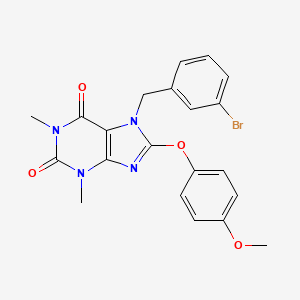 7-(3-bromobenzyl)-8-(4-methoxyphenoxy)-1,3-dimethyl-3,7-dihydro-1H-purine-2,6-dione