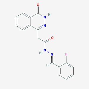 N'-[(E)-(2-fluorophenyl)methylidene]-2-(4-oxo-3,4-dihydrophthalazin-1-yl)acetohydrazide