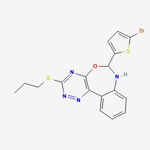 6-(5-Bromothiophen-2-yl)-3-(propylsulfanyl)-6,7-dihydro[1,2,4]triazino[5,6-d][3,1]benzoxazepine