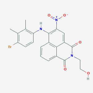 6-[(4-bromo-2,3-dimethylphenyl)amino]-2-(2-hydroxyethyl)-5-nitro-1H-benzo[de]isoquinoline-1,3(2H)-dione