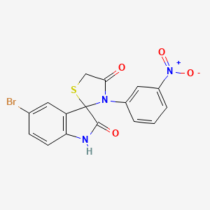 5-bromo-3'-(3-nitrophenyl)-4'H-spiro[indole-3,2'-[1,3]thiazolidine]-2,4'(1H)-dione