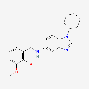 molecular formula C22H27N3O2 B11612752 1-cyclohexyl-N-(2,3-dimethoxybenzyl)-1H-benzimidazol-5-amine 