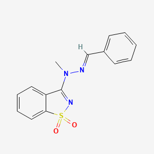 3-[(2E)-2-benzylidene-1-methylhydrazinyl]-1,2-benzothiazole 1,1-dioxide