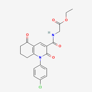 ethyl N-{[1-(4-chlorophenyl)-2,5-dioxo-1,2,5,6,7,8-hexahydroquinolin-3-yl]carbonyl}glycinate