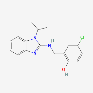 4-Chloro-2-[[(1-propan-2-ylbenzimidazol-2-yl)amino]methyl]phenol