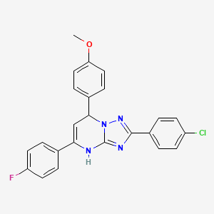 2-(4-Chlorophenyl)-5-(4-fluorophenyl)-7-(4-methoxyphenyl)-3,7-dihydro[1,2,4]triazolo[1,5-a]pyrimidine