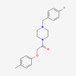 molecular formula C20H23FN2O2 B11612851 1-[4-(4-Fluorobenzyl)piperazin-1-yl]-2-(4-methylphenoxy)ethanone 