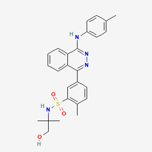 molecular formula C26H28N4O3S B11612865 N-(1-hydroxy-2-methylpropan-2-yl)-2-methyl-5-{4-[(4-methylphenyl)amino]phthalazin-1-yl}benzenesulfonamide 