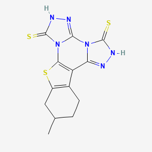 16-methyl-19-thia-2,4,5,7,9,10-hexazapentacyclo[10.7.0.02,6.07,11.013,18]nonadeca-1(12),5,10,13(18)-tetraene-3,8-dithione