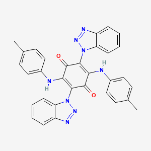 2,5-bis(1H-benzotriazol-1-yl)-3,6-bis[(4-methylphenyl)amino]cyclohexa-2,5-diene-1,4-dione