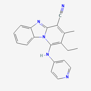 2-Ethyl-3-methyl-1-(pyridin-4-ylamino)pyrido[1,2-a]benzimidazole-4-carbonitrile