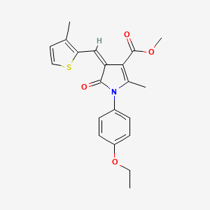 methyl (4Z)-1-(4-ethoxyphenyl)-2-methyl-4-[(3-methylthiophen-2-yl)methylidene]-5-oxo-4,5-dihydro-1H-pyrrole-3-carboxylate