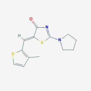 molecular formula C13H14N2OS2 B11613052 (5Z)-5-[(3-methylthiophen-2-yl)methylidene]-2-(pyrrolidin-1-yl)-1,3-thiazol-4(5H)-one 