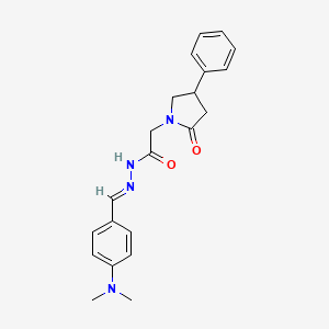 N'-[(E)-[4-(Dimethylamino)phenyl]methylidene]-2-(2-oxo-4-phenylpyrrolidin-1-YL)acetohydrazide