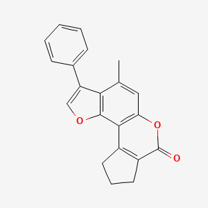 4-methyl-3-phenyl-9,10-dihydrocyclopenta[c]furo[2,3-f]chromen-7(8H)-one