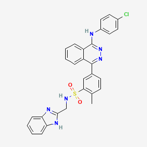 molecular formula C29H23ClN6O2S B11613063 N-(1H-benzimidazol-2-ylmethyl)-5-{4-[(4-chlorophenyl)amino]phthalazin-1-yl}-2-methylbenzenesulfonamide 