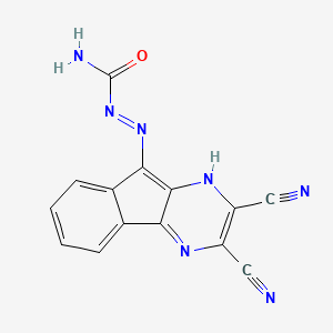 {[(9E)-2,3-Dicyano-9H-indeno[1,2-B]pyrazin-9-ylidene]amino}urea