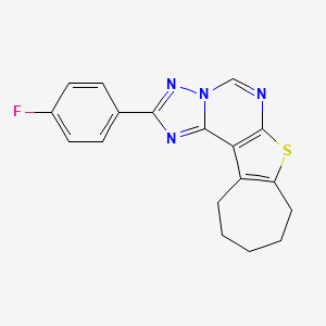 2-(4-fluorophenyl)-9,10,11,12-tetrahydro-8H-cyclohepta[4,5]thieno[3,2-e][1,2,4]triazolo[1,5-c]pyrimidine