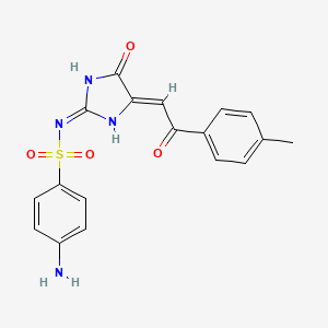 4-amino-N-{(5Z)-5-[2-(4-methylphenyl)-2-oxoethylidene]-4-oxo-4,5-dihydro-1H-imidazol-2-yl}benzenesulfonamide