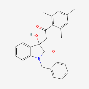 1-benzyl-3-hydroxy-3-[2-oxo-2-(2,4,6-trimethylphenyl)ethyl]-1,3-dihydro-2H-indol-2-one