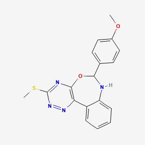 6-(4-Methoxyphenyl)-3-(methylsulfanyl)-6,7-dihydro[1,2,4]triazino[5,6-d][3,1]benzoxazepine