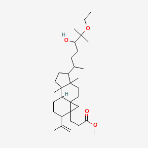 molecular formula C33H56O4 B1161326 24-Hydroxy-25-ethoxy-3,4-secocycloart-4(28)-en-3-oic acid methyl ester CAS No. 1392210-81-9