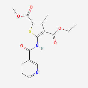 4-Ethyl 2-methyl 3-methyl-5-[(pyridin-3-ylcarbonyl)amino]thiophene-2,4-dicarboxylate