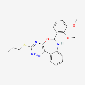 6-(2,3-Dimethoxyphenyl)-3-(propylsulfanyl)-6,7-dihydro[1,2,4]triazino[5,6-d][3,1]benzoxazepine