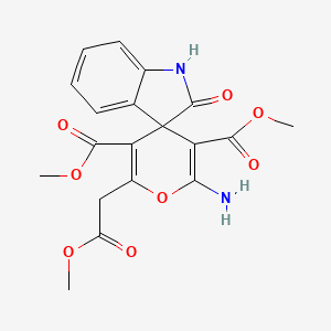 Dimethyl 2'-amino-6'-(2-methoxy-2-oxoethyl)-2-oxo-1,2-dihydrospiro[indole-3,4'-pyran]-3',5'-dicarboxylate