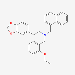 2-(1,3-benzodioxol-5-yl)-N-(2-ethoxybenzyl)-N-(naphthalen-1-ylmethyl)ethanamine