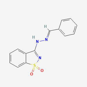 3-[(2E)-2-benzylidenehydrazinyl]-1,2-benzothiazole 1,1-dioxide