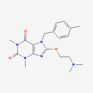 8-(2-(dimethylamino)ethoxy)-1,3-dimethyl-7-(4-methylbenzyl)-1H-purine-2,6(3H,7H)-dione