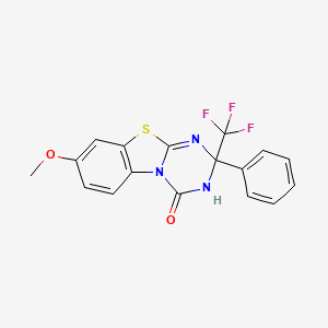 8-methoxy-2-phenyl-2-(trifluoromethyl)-2,3-dihydro-4H-[1,3,5]triazino[2,1-b][1,3]benzothiazol-4-one