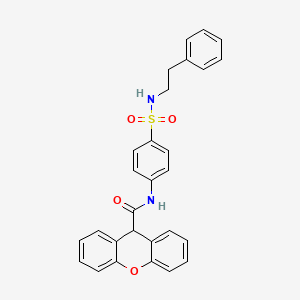 N-{4-[(2-phenylethyl)sulfamoyl]phenyl}-9H-xanthene-9-carboxamide