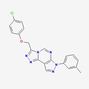 3-[(4-chlorophenoxy)methyl]-7-(3-methylphenyl)-7H-pyrazolo[4,3-e][1,2,4]triazolo[4,3-c]pyrimidine