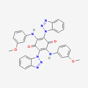 2,5-bis(1H-benzotriazol-1-yl)-3,6-bis[(3-methoxyphenyl)amino]cyclohexa-2,5-diene-1,4-dione