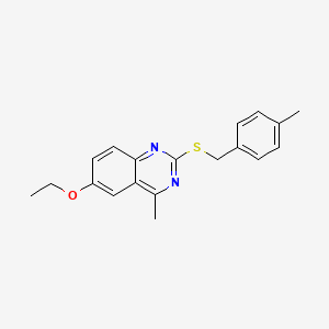 6-Ethoxy-4-methyl-2-[(4-methylbenzyl)sulfanyl]quinazoline